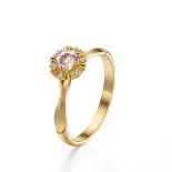 Pierścionek z morganitem i diamentami AJPZ_082 Pierścionek z morganitem i diamentami AJPZ_082